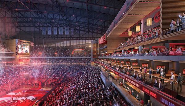 An artist rendering of what the  renovations at Philips Arena. Photo provided.