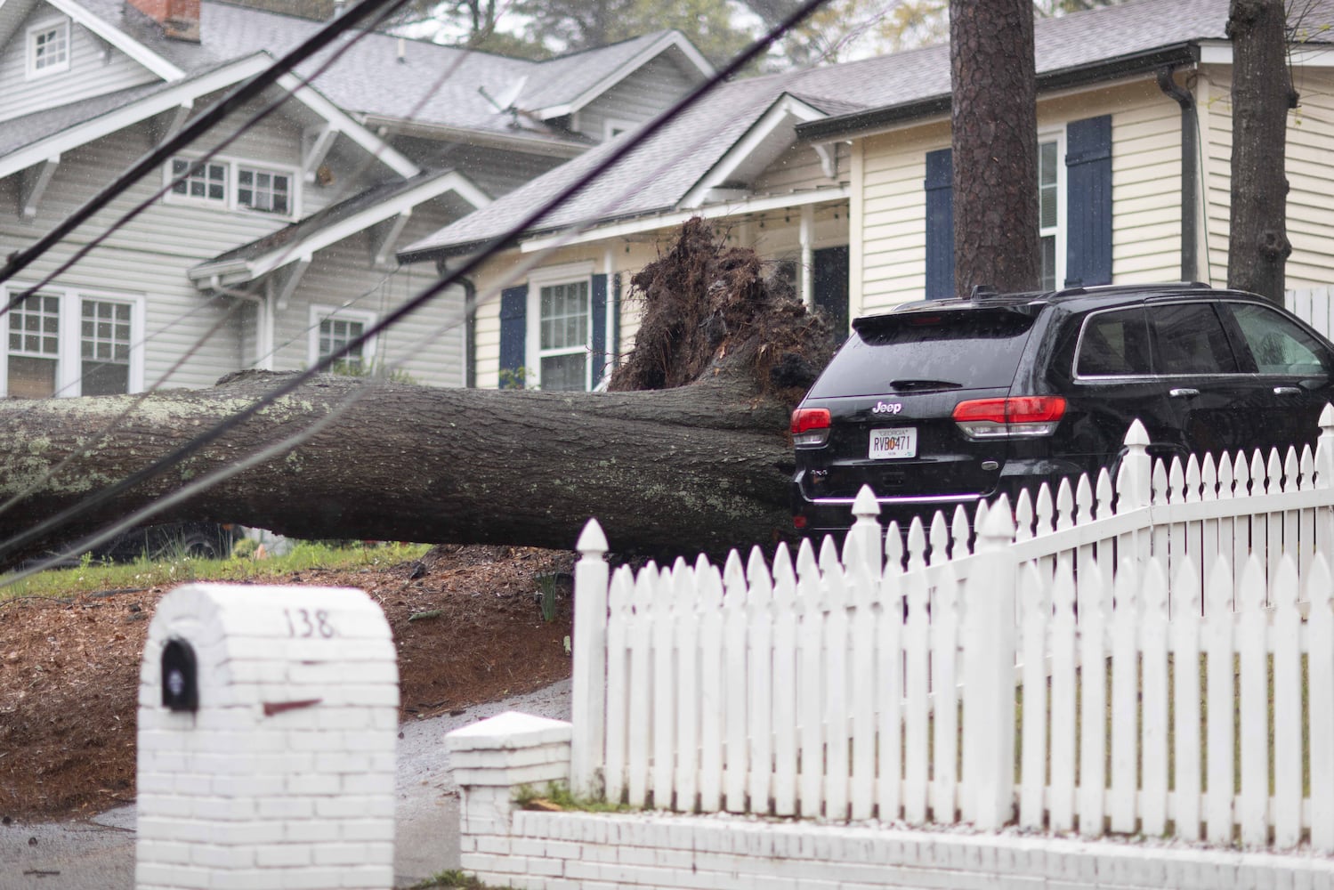 Strong storms bring down trees in Atlanta