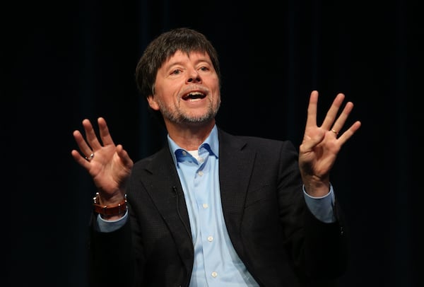 BEVERLY HILLS, CA - JULY 22: Filmmaker Ken Burns speaks onstage during the PBS Press tour 'Ken Burns's The Roosevelts: An Intimate History' panel at the 2014 Summer TCA Tour - Day 15 at The Beverly Hilton Hotel on July 22, 2014 in Beverly Hills, California. (Photo by Frederick M. Brown/Getty Images) Filmmaker Ken Burns is now working on documentaries focused on country music, Jackie Robinson, cancer and the Vietnam War. CREDIT: Getty Images