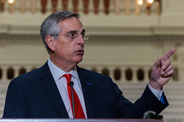 Georgia Secretary of State Brad Raffensperger, who defeated a challenger backed by Donald Trump in the 2022 GOP primary, has not endorsed the former president's bid to return to the White House. He has cited his role overseeing the state's elections for staying neutral.  (Arvin Temkar/The Atlanta Journal-Constitution/TNS)