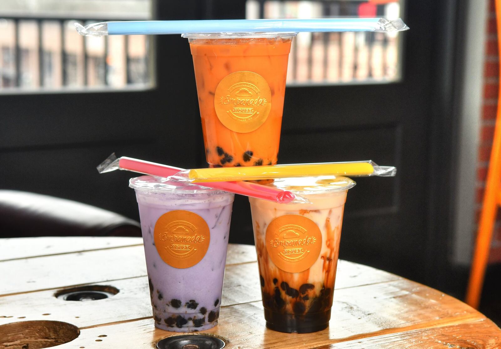 Bubble Teas from Empanada House include Taro, Thai tea and Brown Sugar. CONTRIBUTED BY CHRIS HUNT PHOTOGRAPHY.