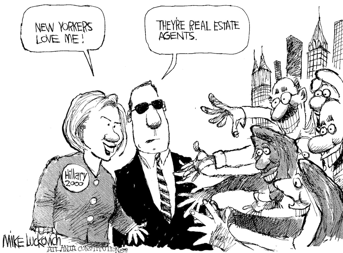 Vintage Hillary Clinton cartoons by AJC's Mike Luckovich