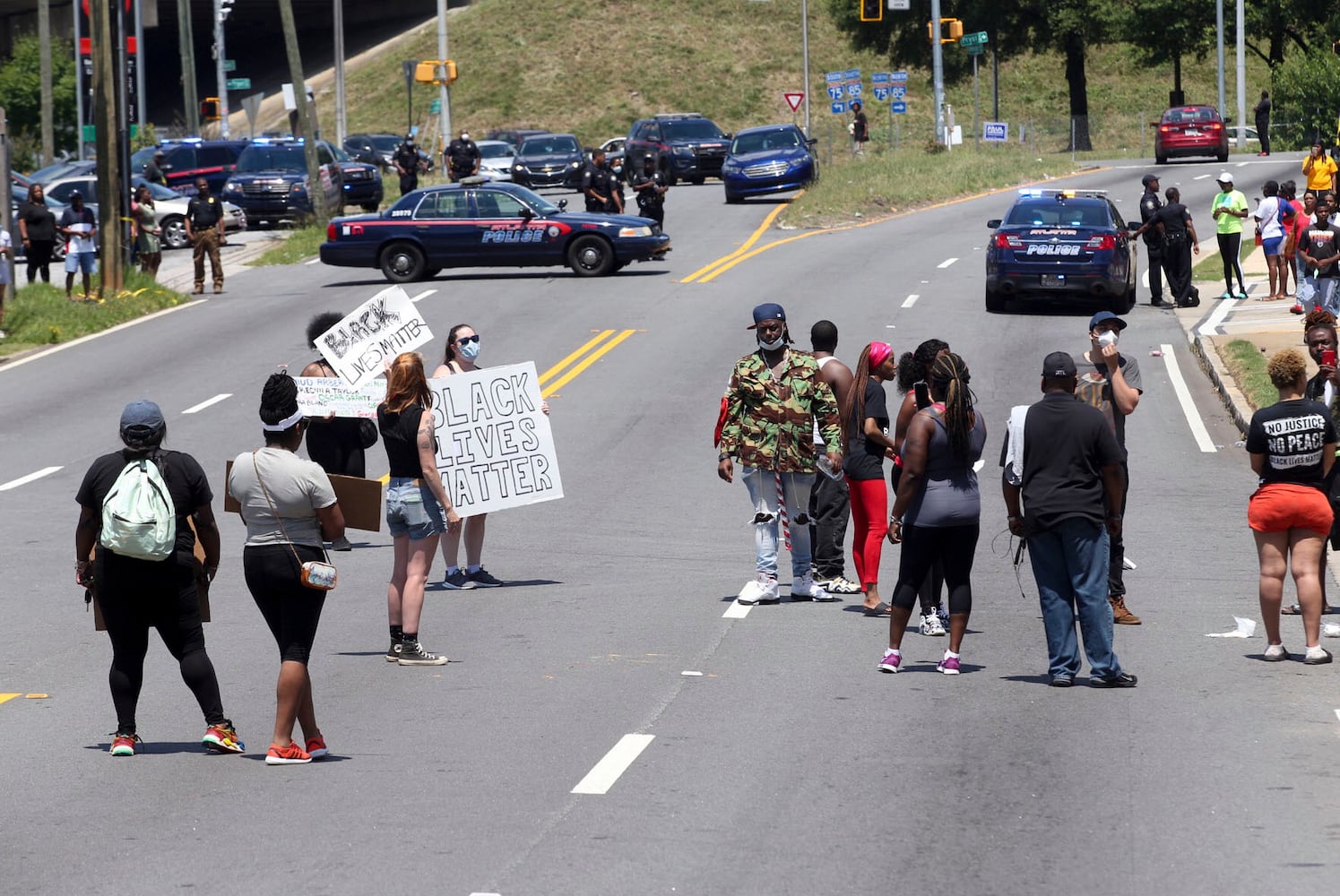 PHOTOS: Protesters hold demonstration in Atlanta over police shooting of Rayshard Brooks