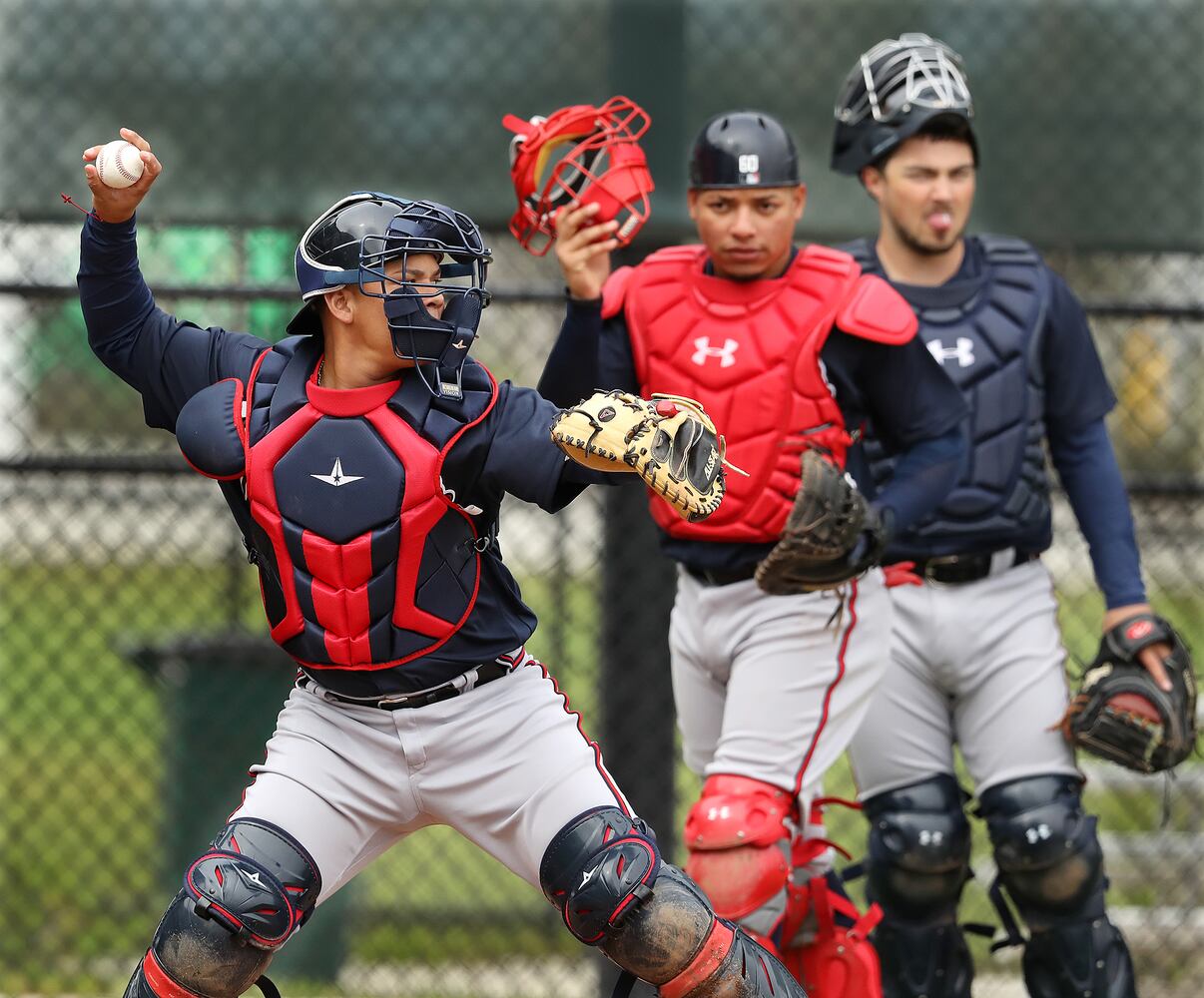 Photos: Temps dip as Braves continue workouts in spring training