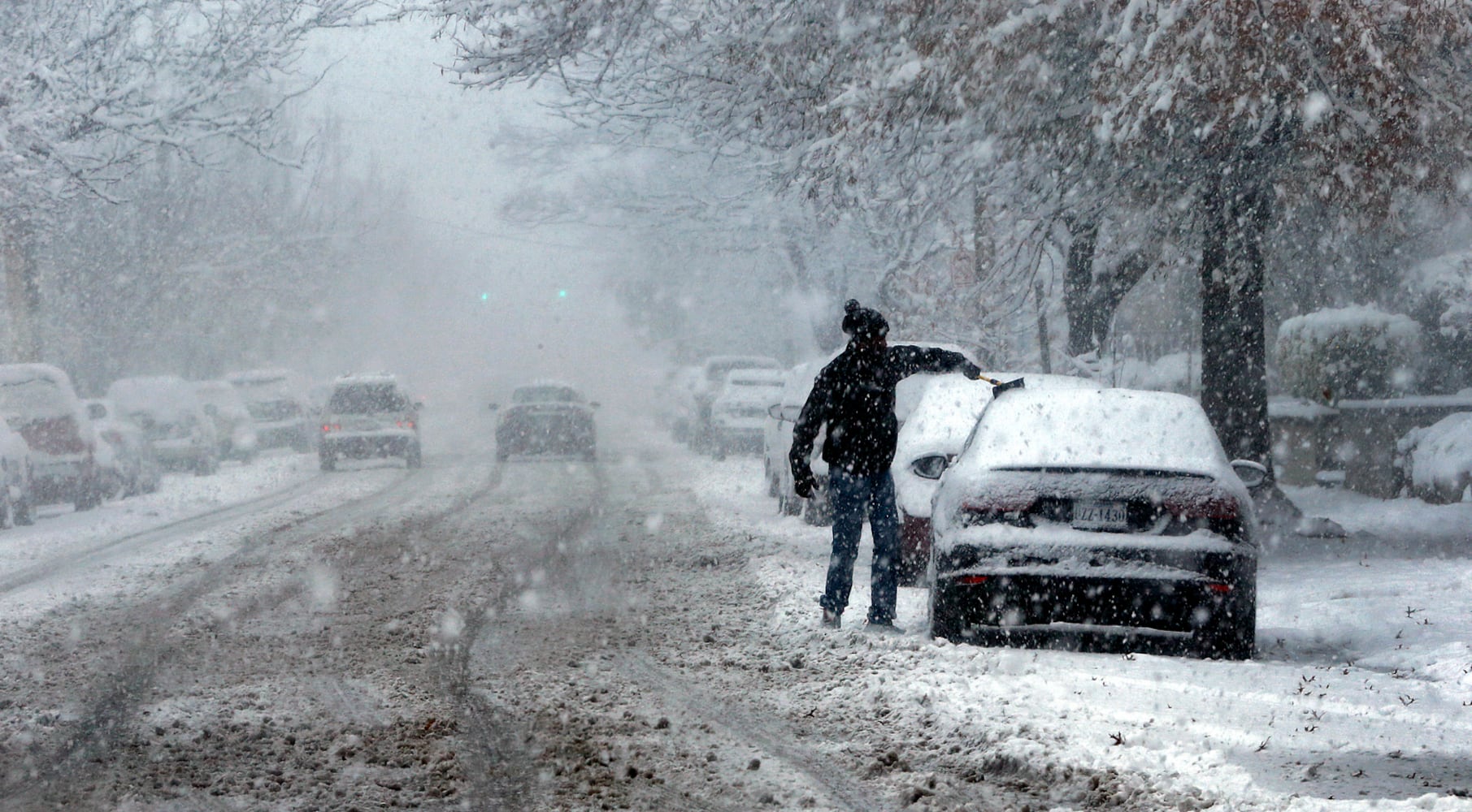 Photos: Winter storm blankets South in snow, ice