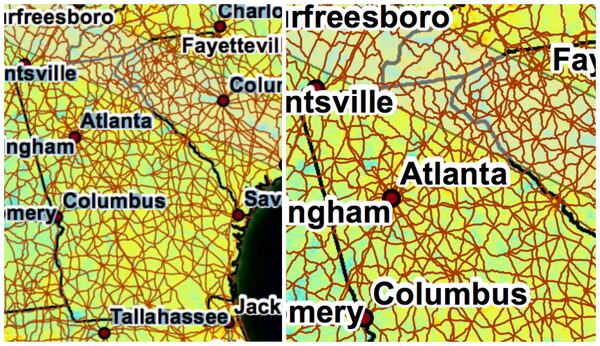 Screenshot of Georgia weather clear skies prediction from the University of Idaho’s College of Natural Resources.