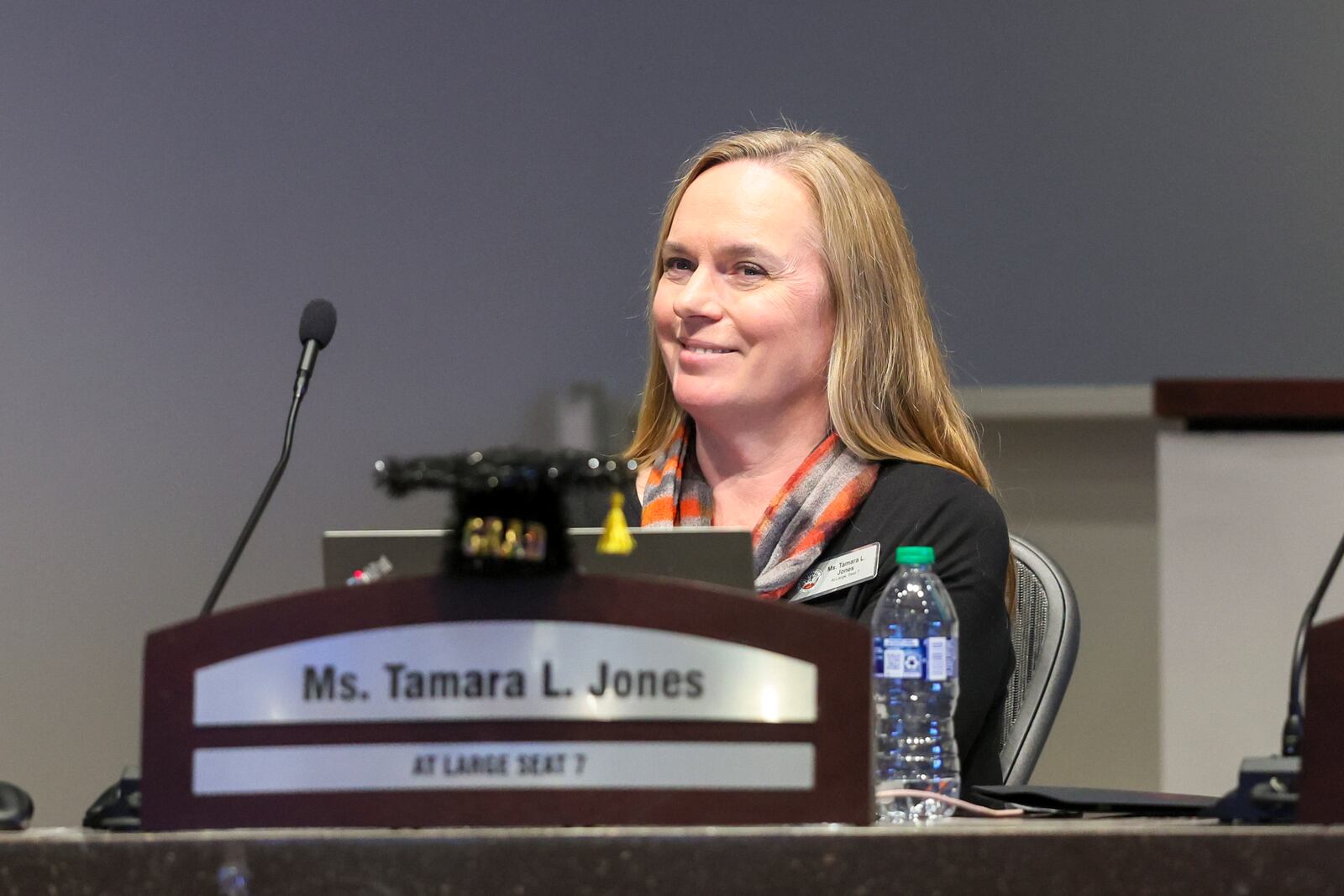 Atlanta Public Schools board member Tamara Jones is shown during a work session to discuss the district's preliminary budget on May 1, 2023, in Atlanta. (Jason Getz / Jason.Getz@ajc.com)