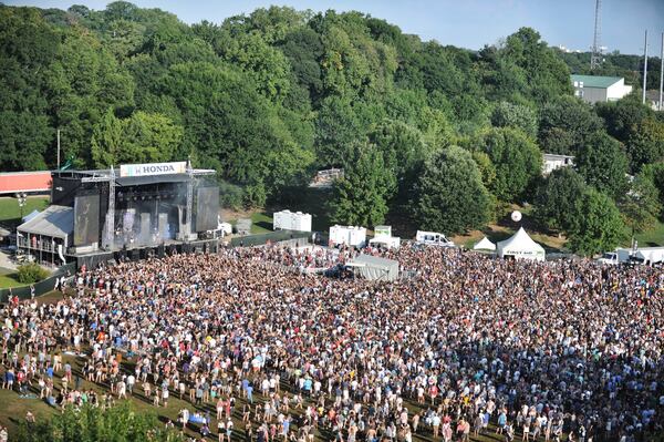 The Honda stage at Music Midtown on Sept. 17, 2017. The annual music festival, which saw over 75,000 people flock to Piedmont Park on both days this year, is just one of the large events and venues that have become Atlanta’s calling card.  (Armani Martin/AJC)