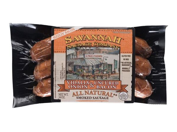 Vidalia onion and uncured bacon sausage from Savannah Sausage Company