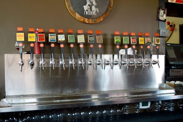 at any given time, 17 beers are available on tap