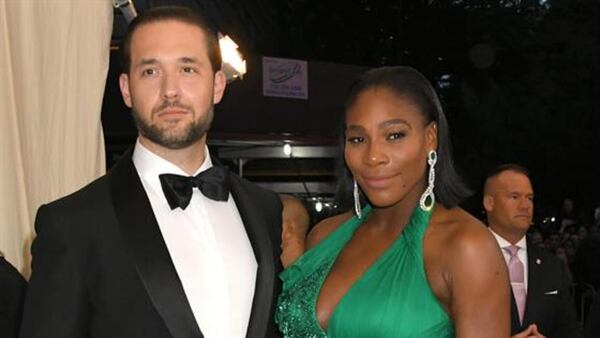 Serena Williams and fiance Alexis Ohanian.