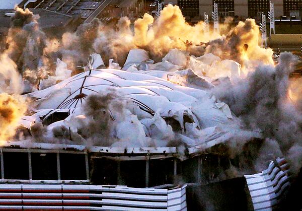 Georgia Dome implosion on Nov. 20, 2017. 