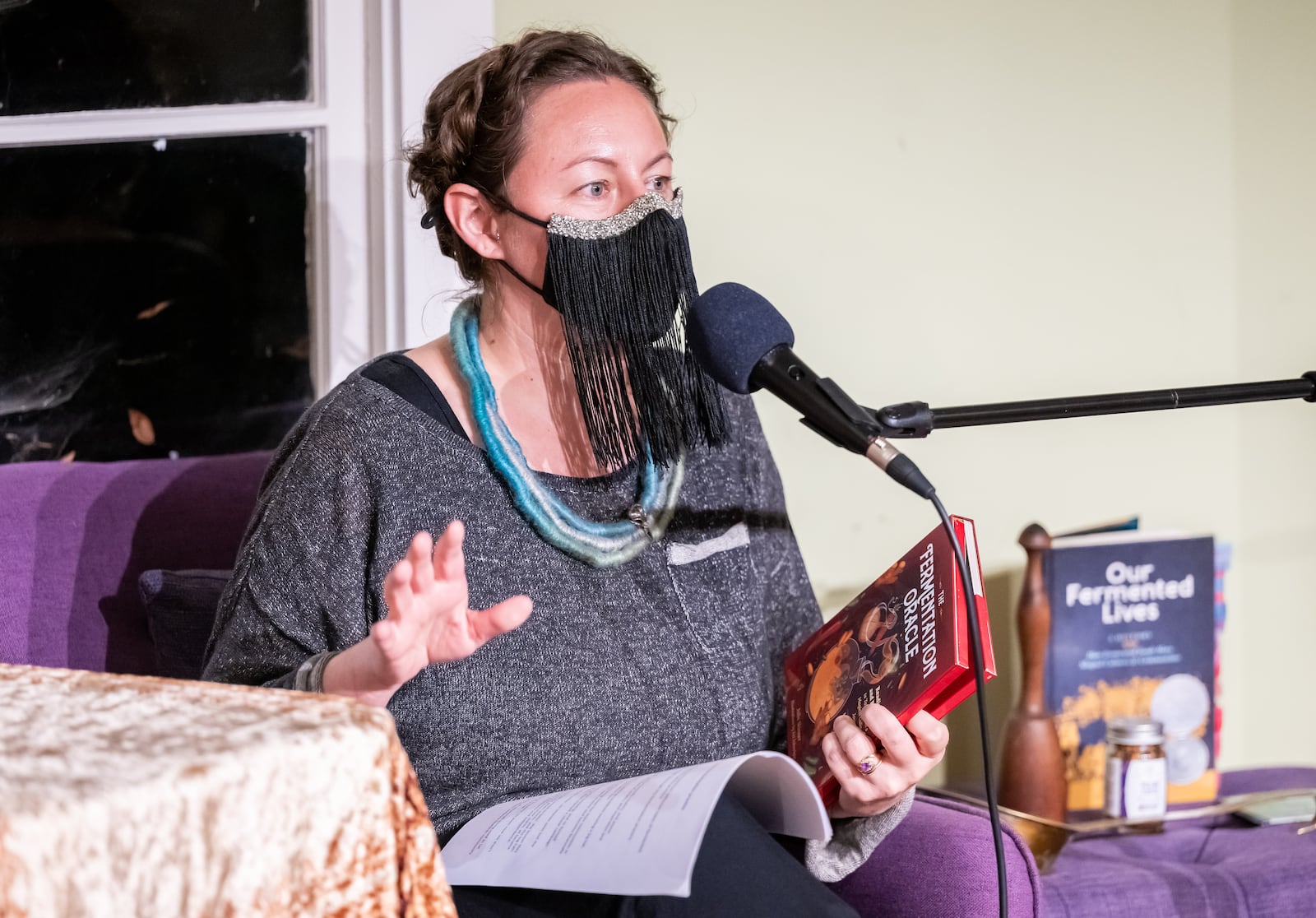 Local author Julia Skinner speaks about her book "The Fermentation Oracle" at Charis Books & More in October.
(Bita Honarvar for The Atlanta Journal-Constitution)