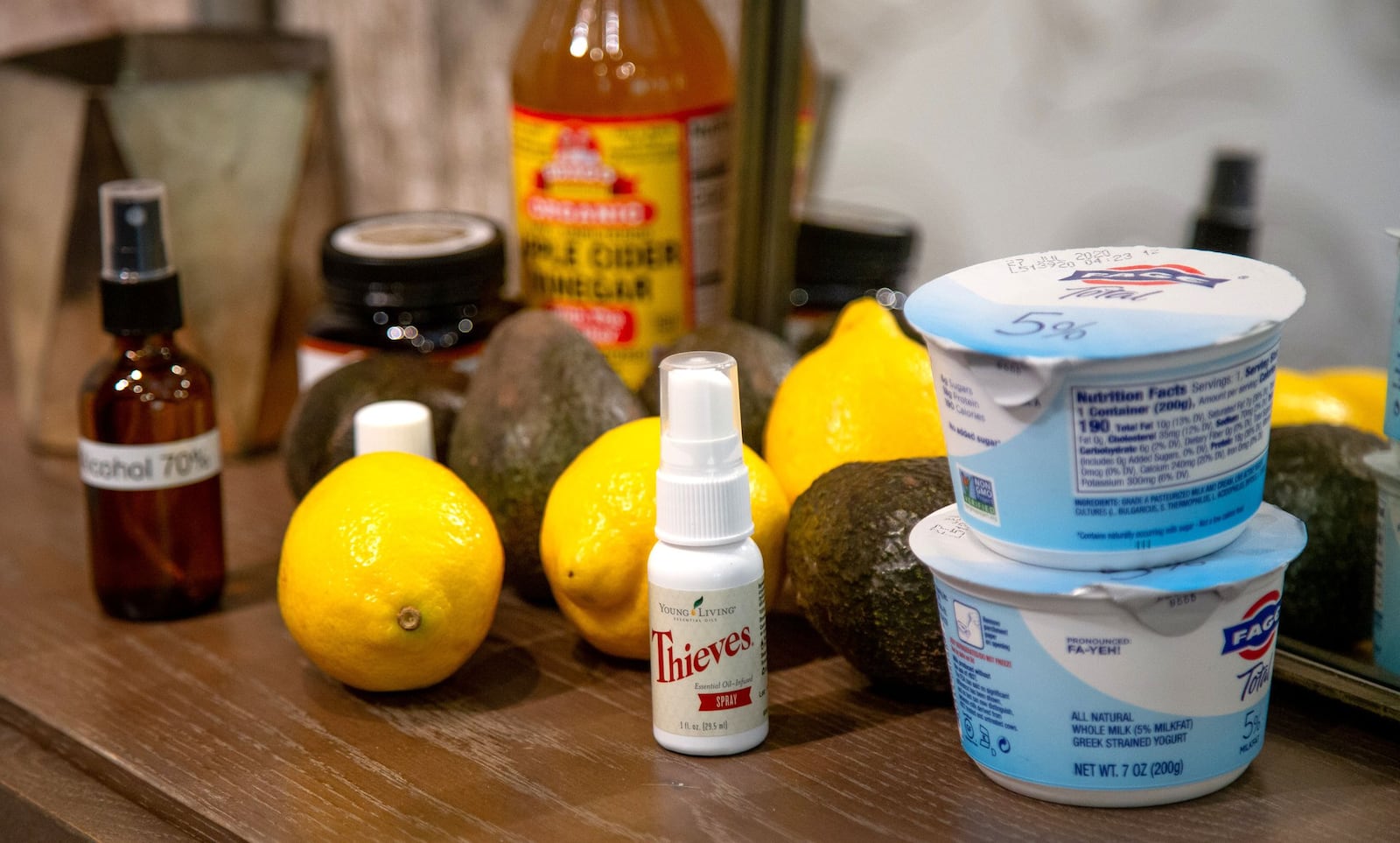 Amy Leavell Bransford organizes the ingredients for her DIY facial masks at her Atlanta salon June 30, 2020. STEVE SCHAEFER FOR THE ATLANTA JOURNAL-CONSTITUTION