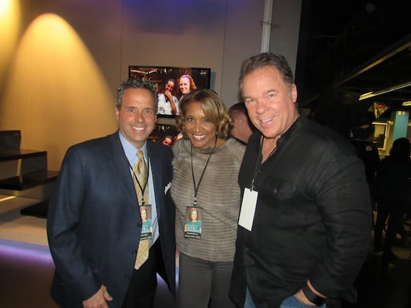  Fred Kalil, Amanda Davis and Paul Ossmann at Brenda Wood's going away party at 11Alive February 8, 2017. CREDIT: Rodney Ho/ rho@ajc.com