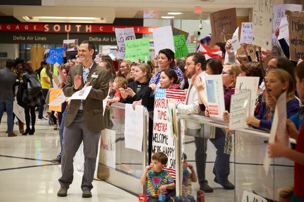 Justin Howell, left, executive director of IRC Atlanta, said: “We are glad to hear the U.S. government is prioritizing the needs of our Ukrainian brothers and sisters."