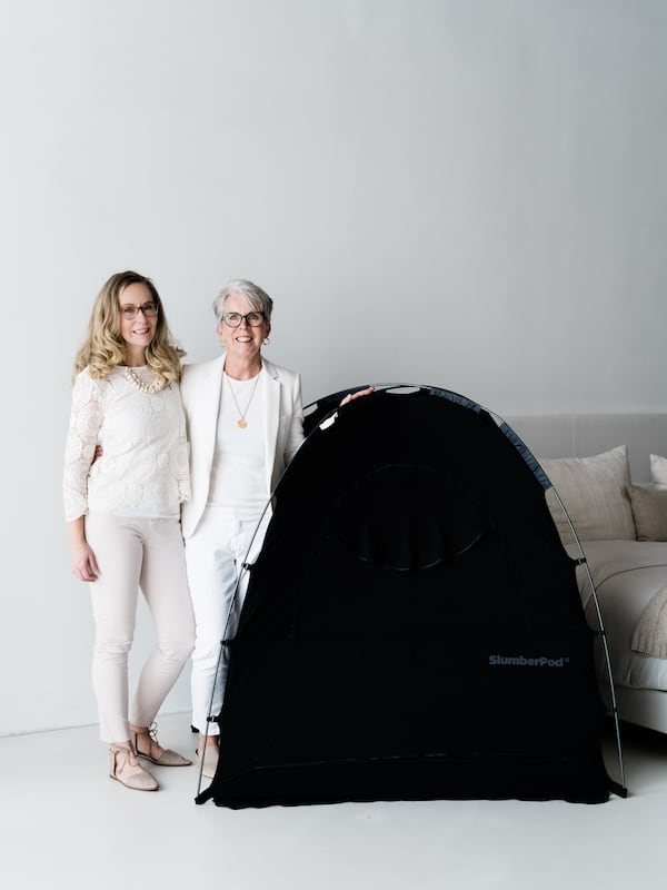 Katy Mallory credits her mother, Lou Childs with lots of the innovation behind SlumberPod, a sleep enclosure for babies and small children. Contributed by Lou Childs