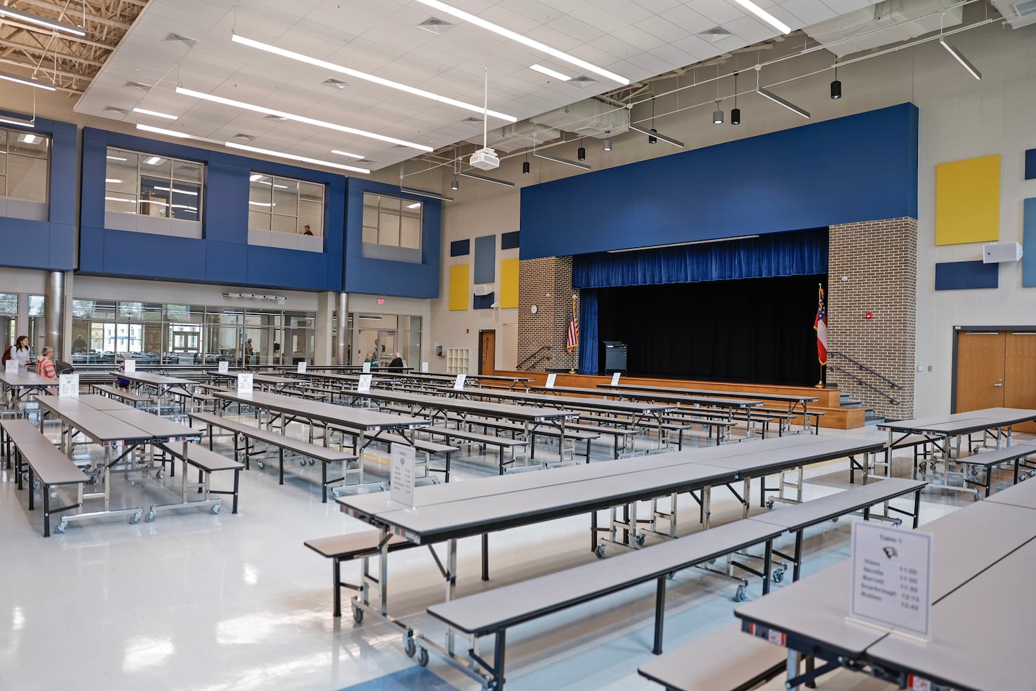 Views of the cafeteria at Eastvalley Elementary School in Marietta shown on Monday, Oct. 16, 2023. (Natrice Miller/ Natrice.miller@ajc.com)