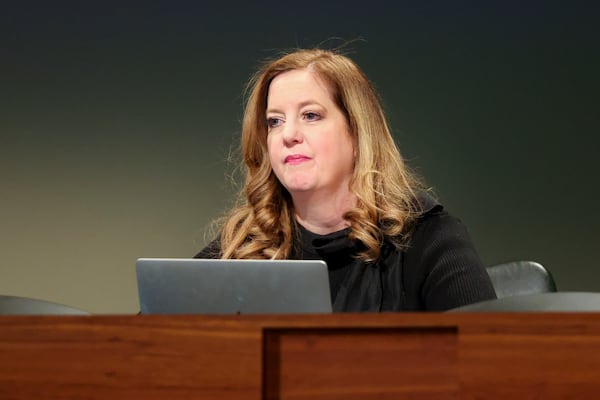 Board member Anna Hill, shown during a DeKalb County Board of Education meeting last year, says the E-SPLOST audit was underway before the documentation issues became apparent. (Jason Getz / Jason.Getz@ajc.com)
