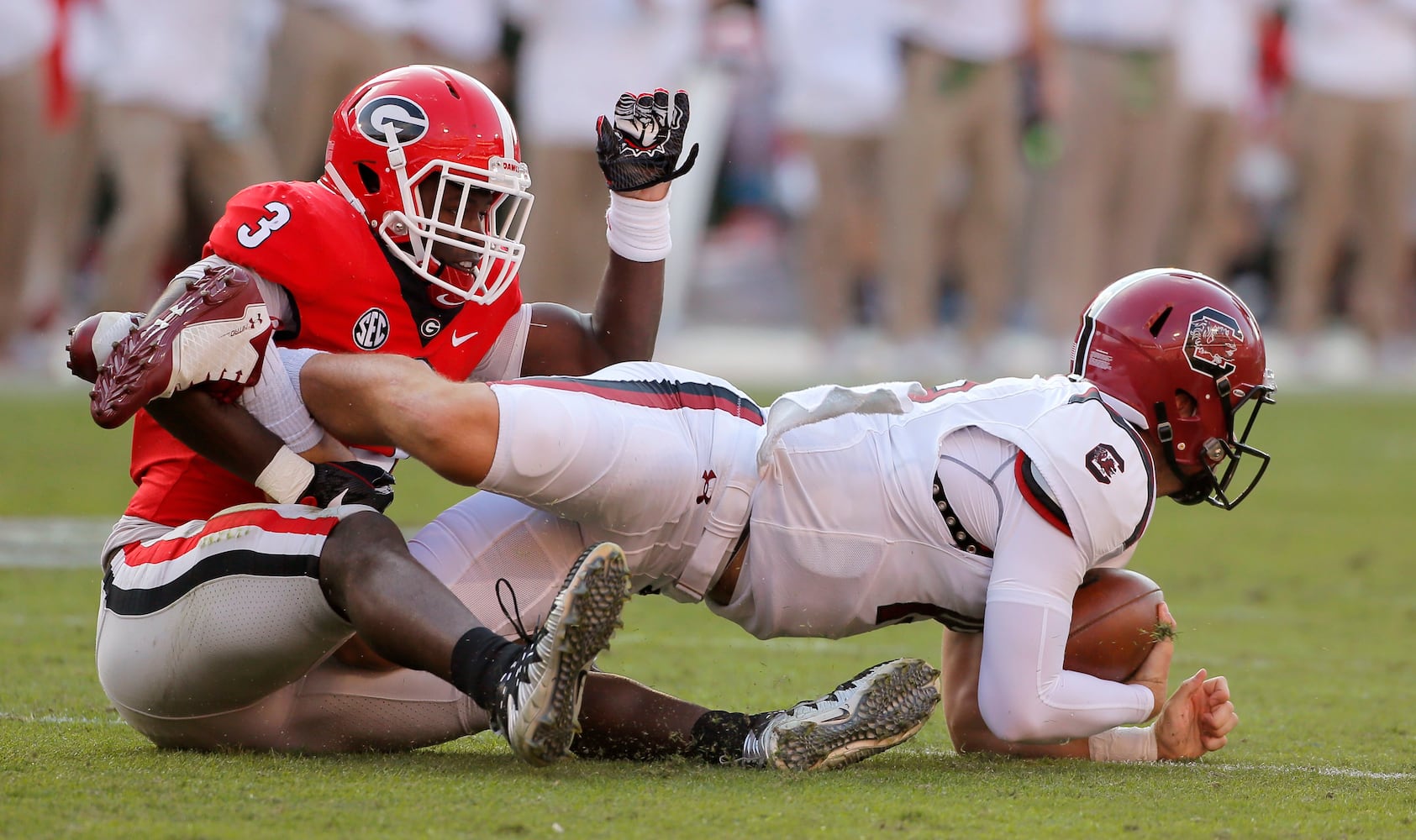 Photos: Bulldogs outlast South Carolina, improve to 9-0