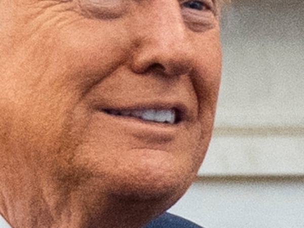 President-elect Donald Trump revealed a set of glistening white teeth during his meeting with President Joe Biden in the Oval Office on Wednesday, Nov. 13, 2024, in Washington, D.C. (Evan Vucci/AP)