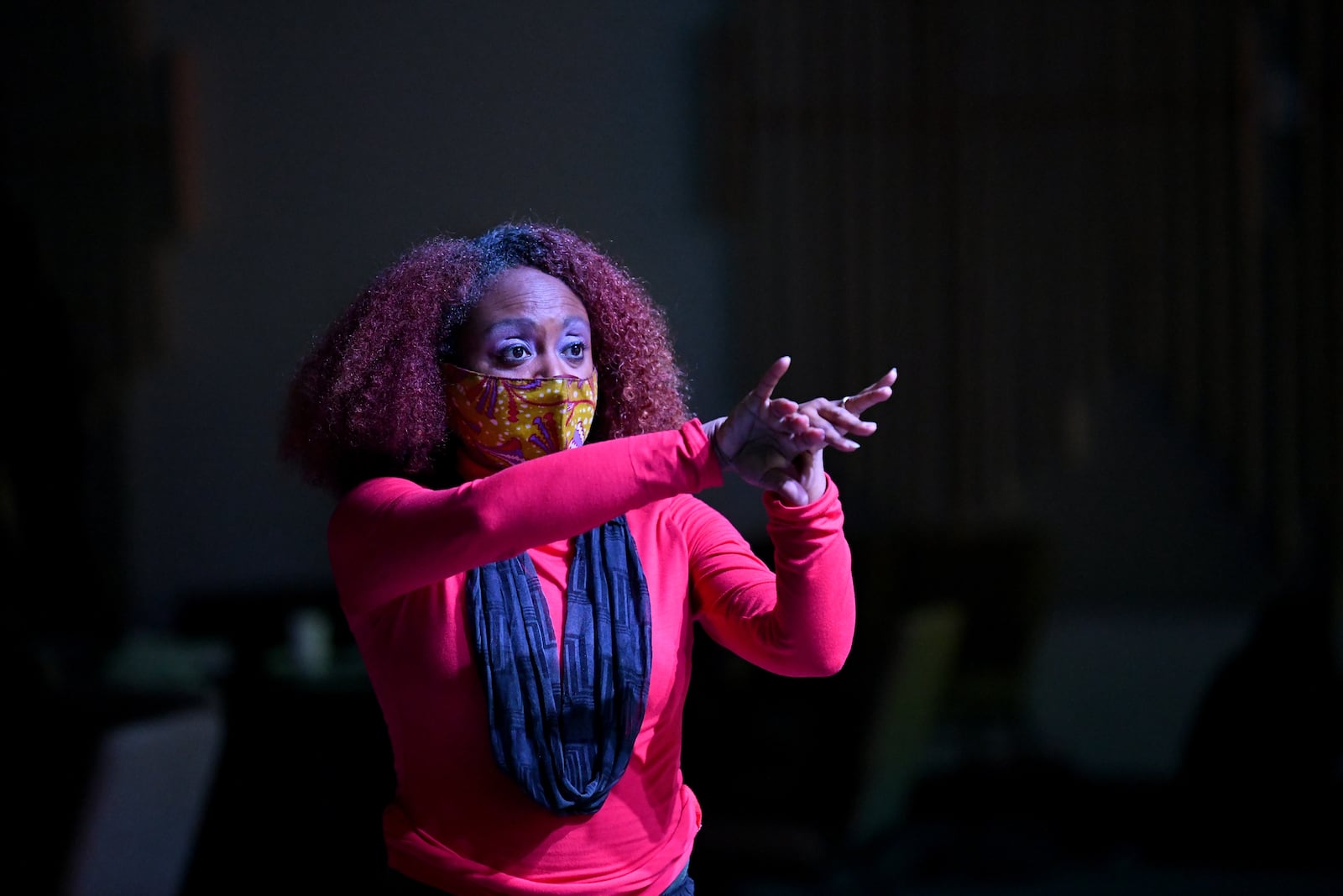 Nena Gilreath, co-founder of Ballethnic Dance Company, directs BallethnicÕs Urban Nutcracker Experience which is being recorded at The Legacy Theater At Phase Family Center in Alpharetta on Friday, Dec. 4, 2020. (Hyosub Shin / Hyosub.Shin@ajc.com)