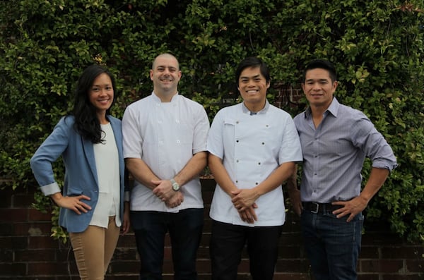 The Lazy Betty team includes (from left) Anita Hsu, Aaron Phillips, Ron Hsu, Howard Hsu