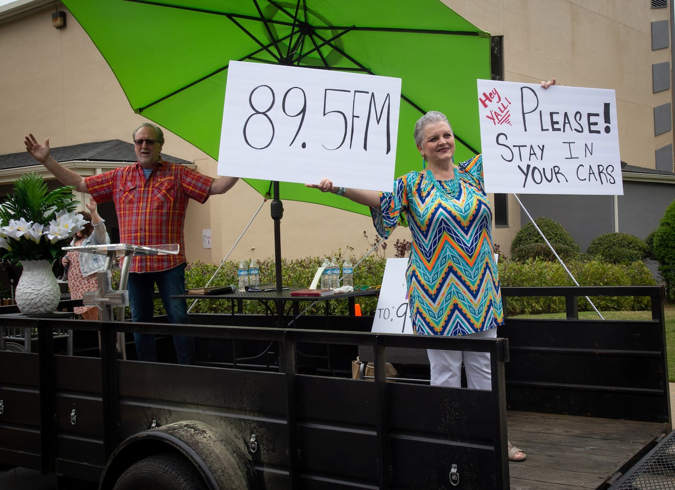 Churchgoers across metro Atlanta attend socially distant, drive-in services