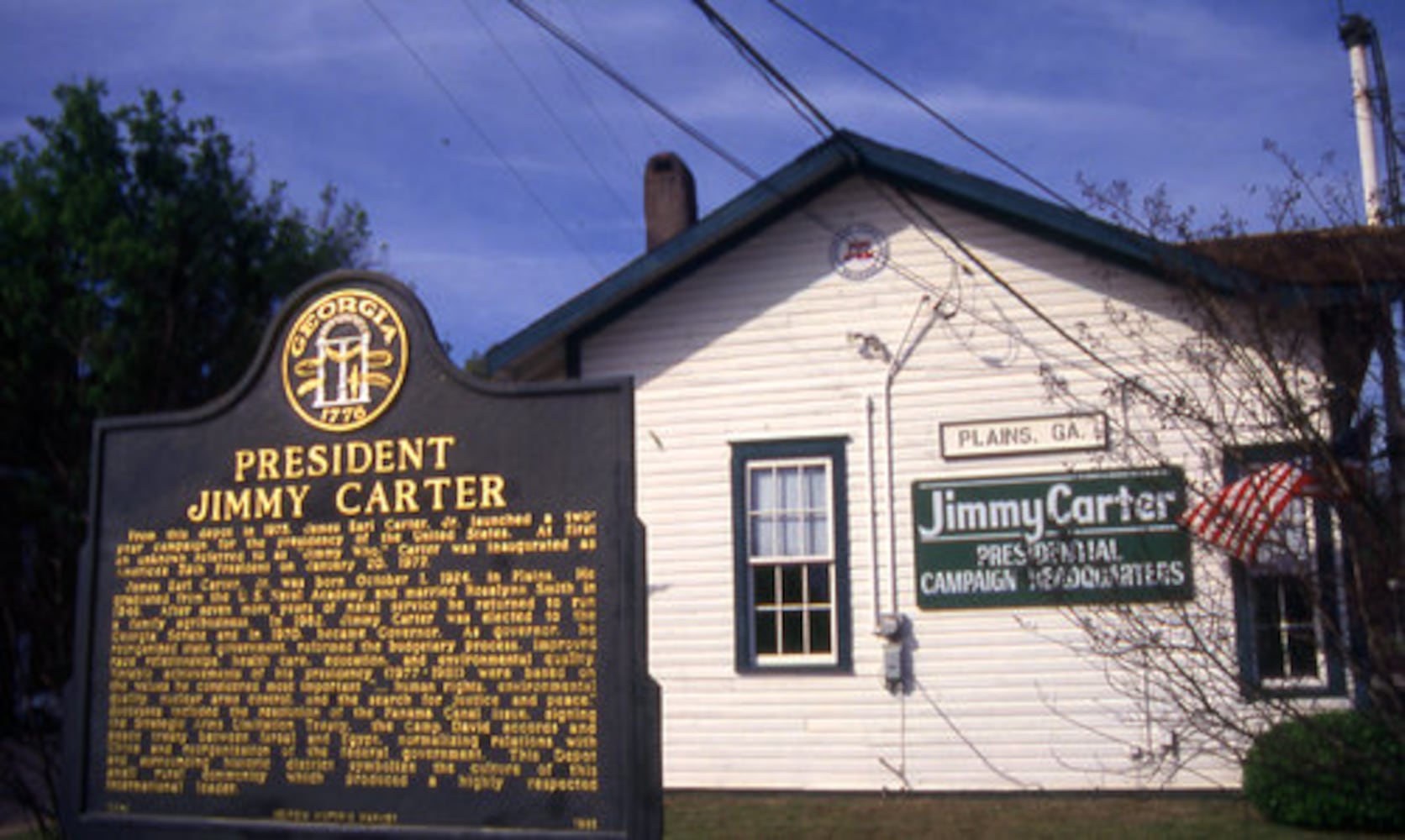 Jimmy Carter slept here in Plains, Ga.