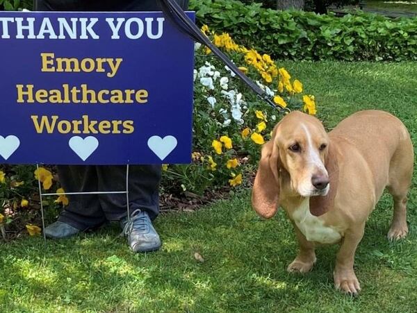 State Rep. Mary Margaret Oliver with her Bassett Hound, Henry. (Courtesy photo)