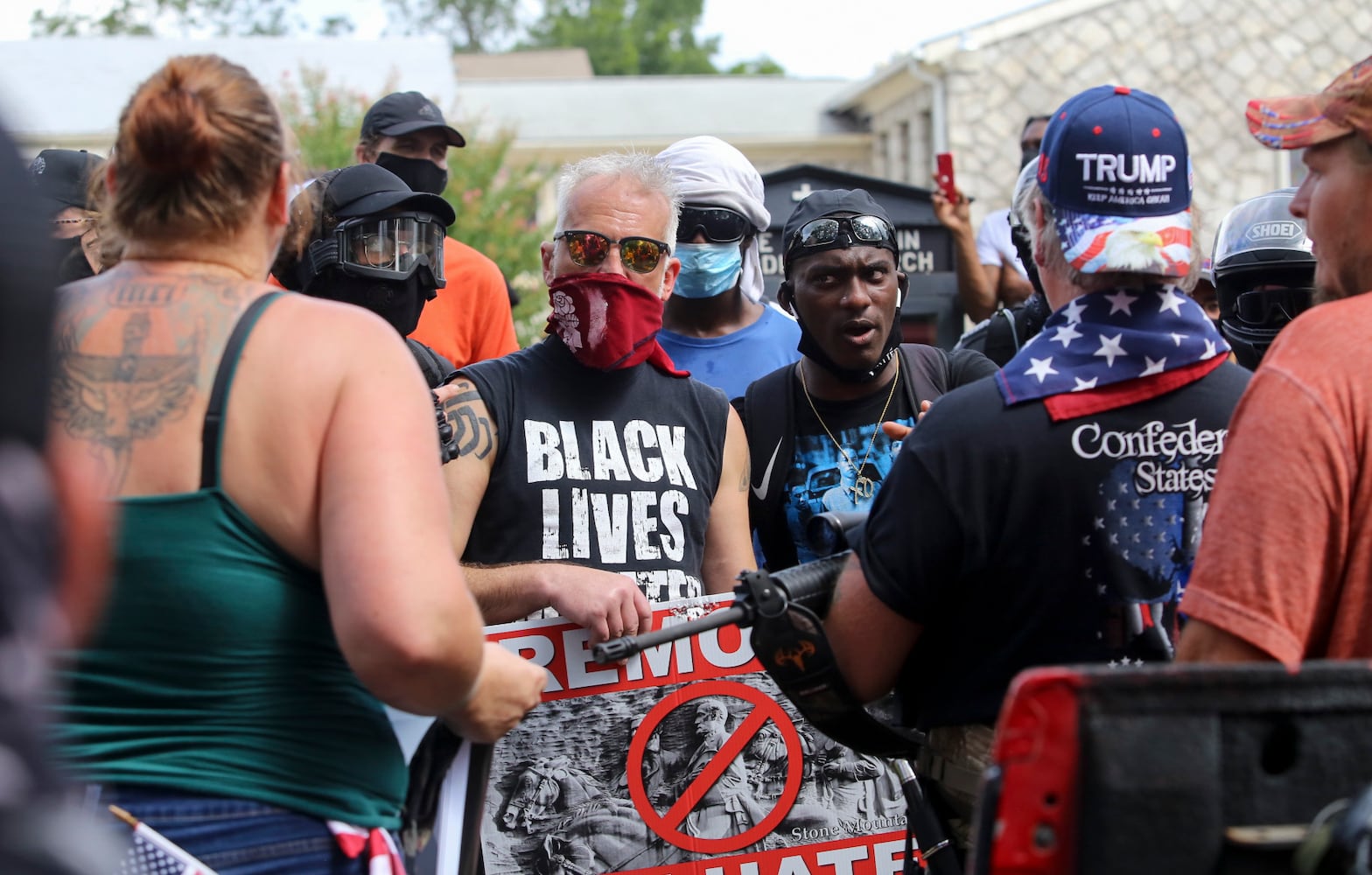 Stone mountain protest