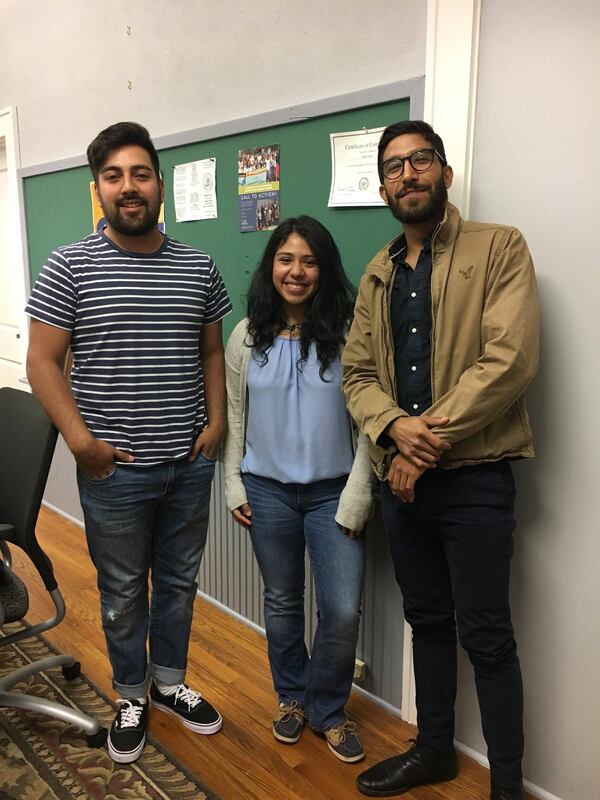 Sergio Blanco (left), Suleima Millan-Salinas and Christian Limon founded Romanos Unidos, an advocacy group, to help educate immigrants and give them a voice. CONTRIBUTED