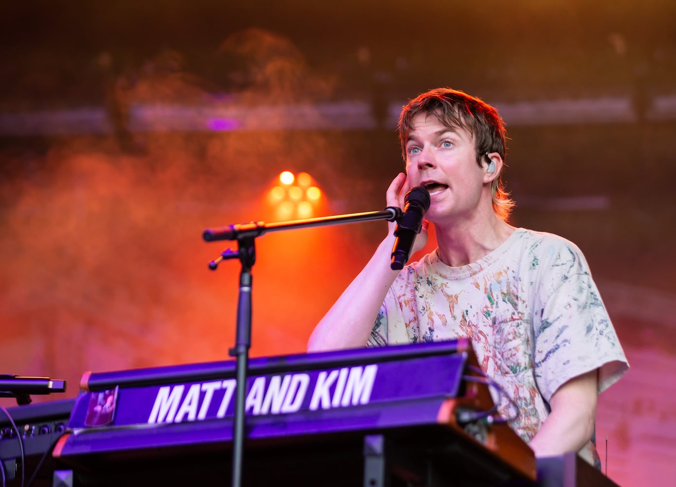 Atlanta, Ga: Matt & Kim brought the dance party to the Ponce de Leon Stage Sunday night. Photo taken May 5, 2024 at Central Park, Old 4th Ward. (RYAN FLEISHER FOR THE ATLANTA JOURNAL-CONSTITUTION)