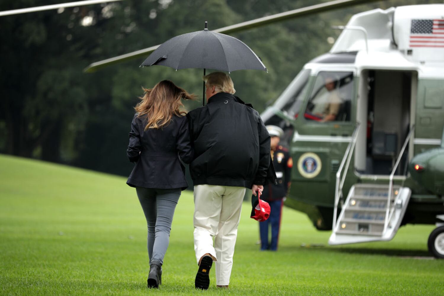 Photos: Trumps tour hurricane-ravaged Florida Panhandle