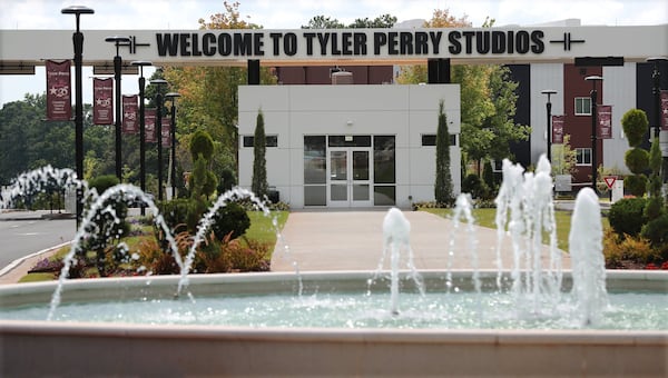 The entrance to Tyler Perry Studios is seen on Thursday, July 11, 2019, in Atlanta. CURTIS COMPTON / CCOMPTON@AJC.COM