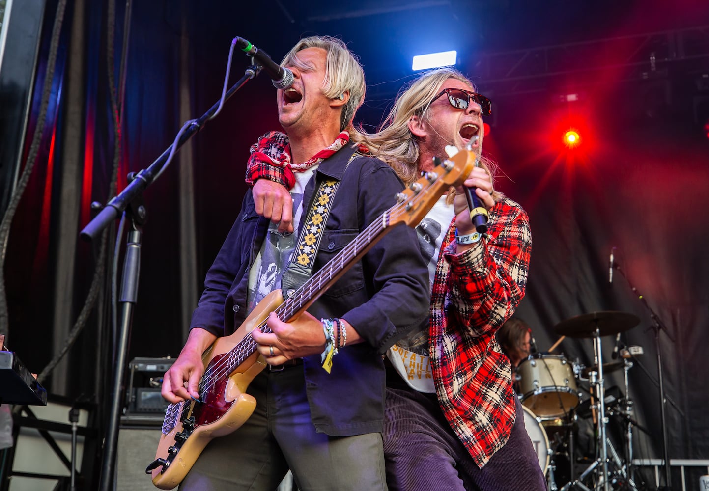 230102 Atlanta, Ga: Switchfoot brought perhaps the highest energy set all day with their straightforward rock on the Criminal Records Stage. Photo taken Friday May 3, 2024 at Central Park, Old 4th Ward. AAJC 050324 shaky day one (RYAN FLEISHER FOR THE ATLANTA JOURNAL-CONSTITUTION)