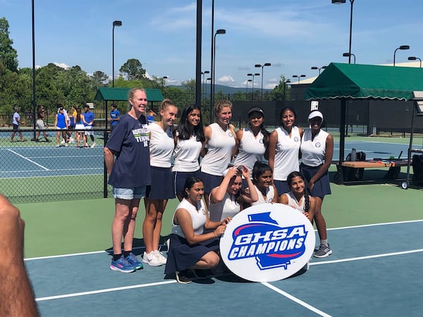 The Northview girls won the 2022 GHSA Class 5A tennis championship