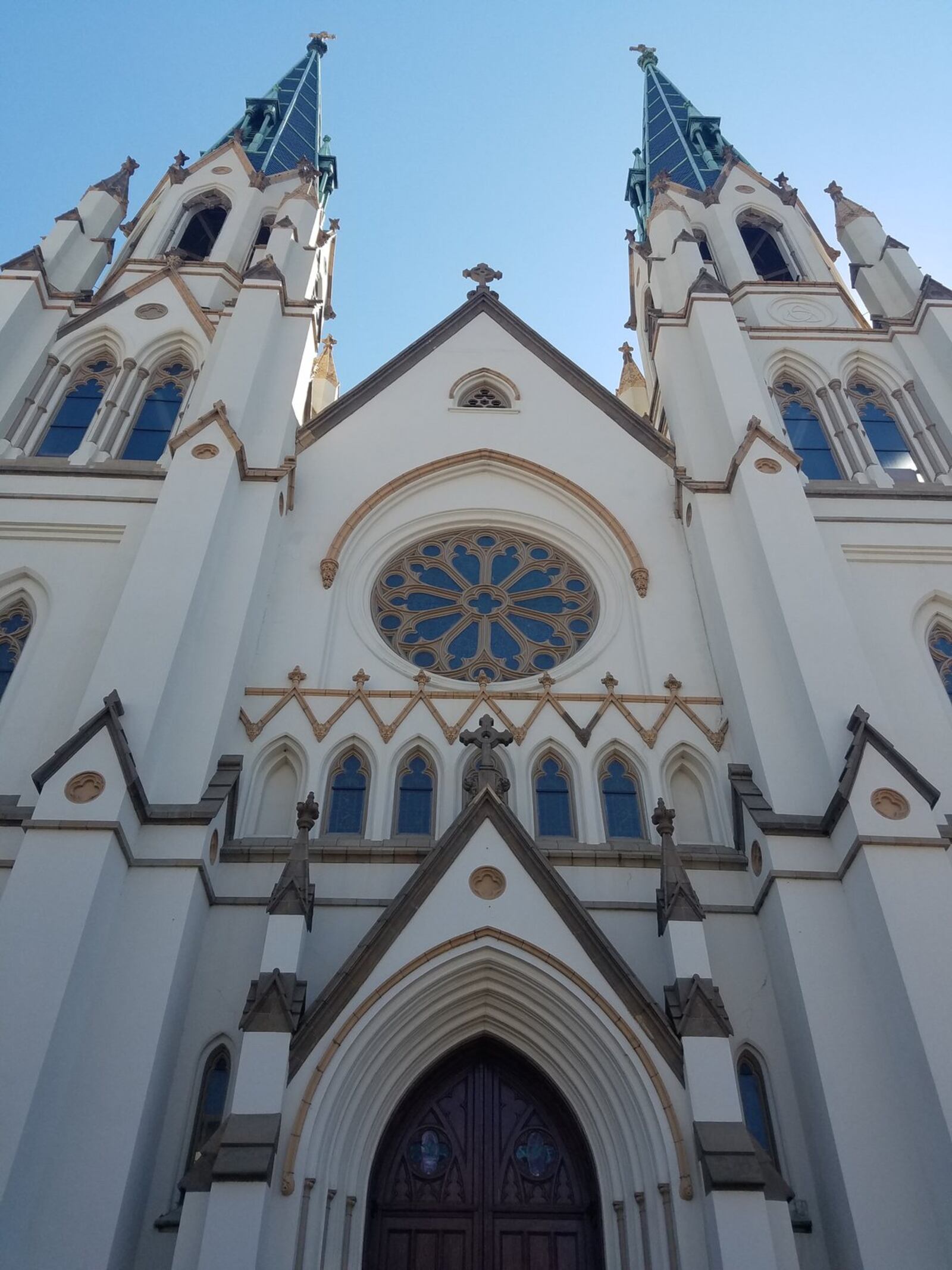 The Cathedral of St. John the Baptist is one of the top landmarks in landmark-filled Savannah, Ga. Built in the late 1800s, its spires and stained-glass windows beg to be visited. Helen Anders for American-Statesman