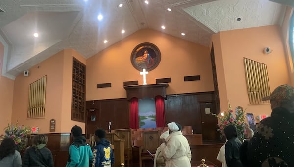 Visitors attend Ebenezer Baptist Church on Martin Luther King Jr. Day 2025.