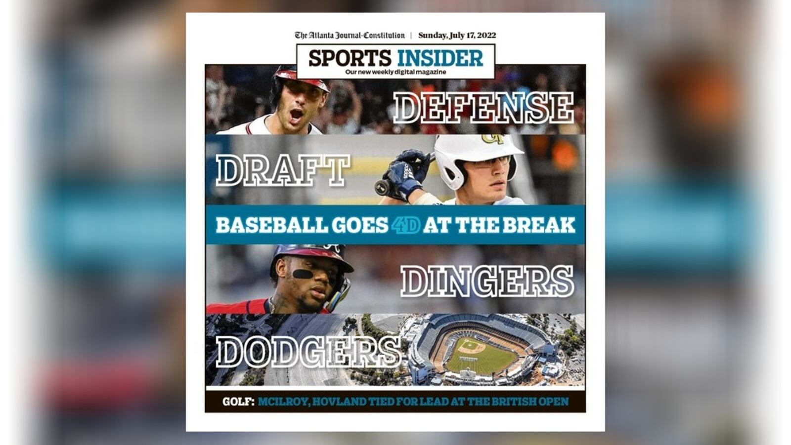 The Atlanta Journal-Constitution's weekly digital magazine Sports Insider on Sunday, July 17, 2022.