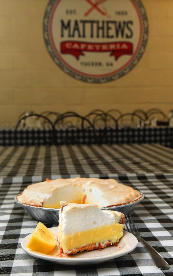 Matthews Cafeteria’s Lemon Ice Box Pie.
(Chris Hunt for The Atlanta Journal-Constitution)