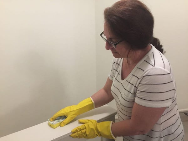 Cleanliness expert and Atlanta resident Angela Craven hard at work. Contributed by Angela Craven