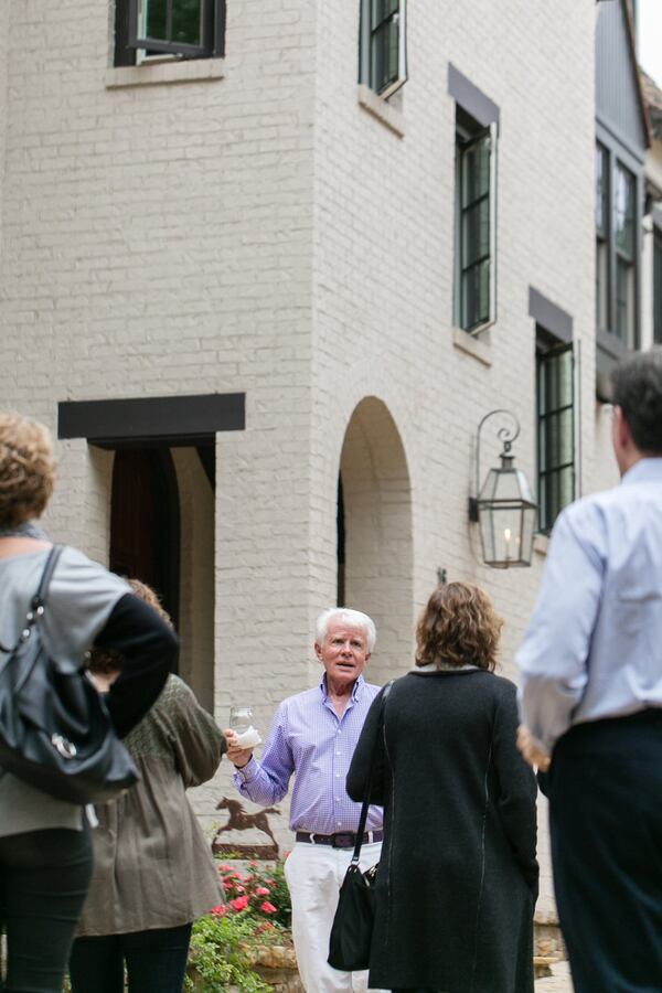 Steve Nygren talks with visitors during a Future of Serenbe tour. CONTRIBUTED BY SERENBE