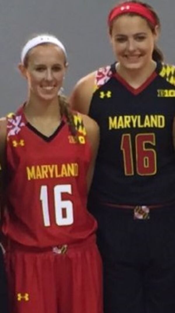 South Forsyth's Sarah Myers (left) and West Forsyth's Jenna Staiti are Maryland signees and Region 6-AAAAAA rivals who will meet Monday. Photo courtesy of Staiti family.