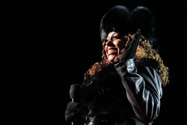 FILE - Ledisi performs after President Joe Biden and first lady Jill Biden lit the National Christmas Tree on the Ellipse, near the White House, Nov. 30, 2023, in Washington. (AP Photo/Andrew Harnik, File)