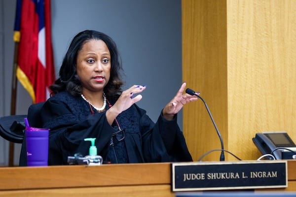 Fulton Superior Judge Shukura L. Ingram presides during a hearing of arguments over whether a state Senate Committee investigating Fulton County District Attorney Fani Willis can force her to testify. Tuesday, December 3, 2024, in Atlanta.
(Miguel Martinez / AJC)