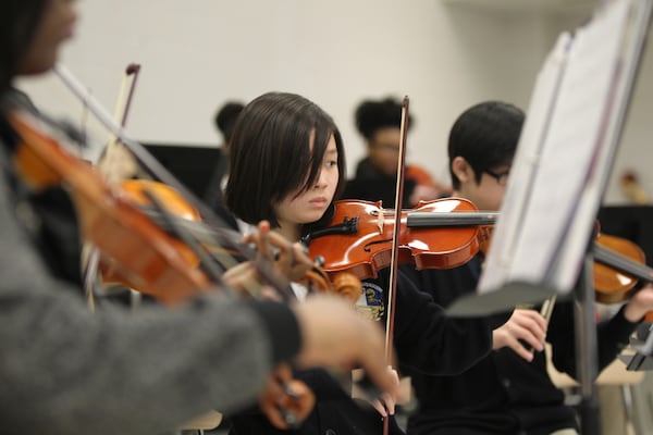 February 8, 2016 Morrow - Advanced orchestra play at Elite Scholars Academy in Clayton County.