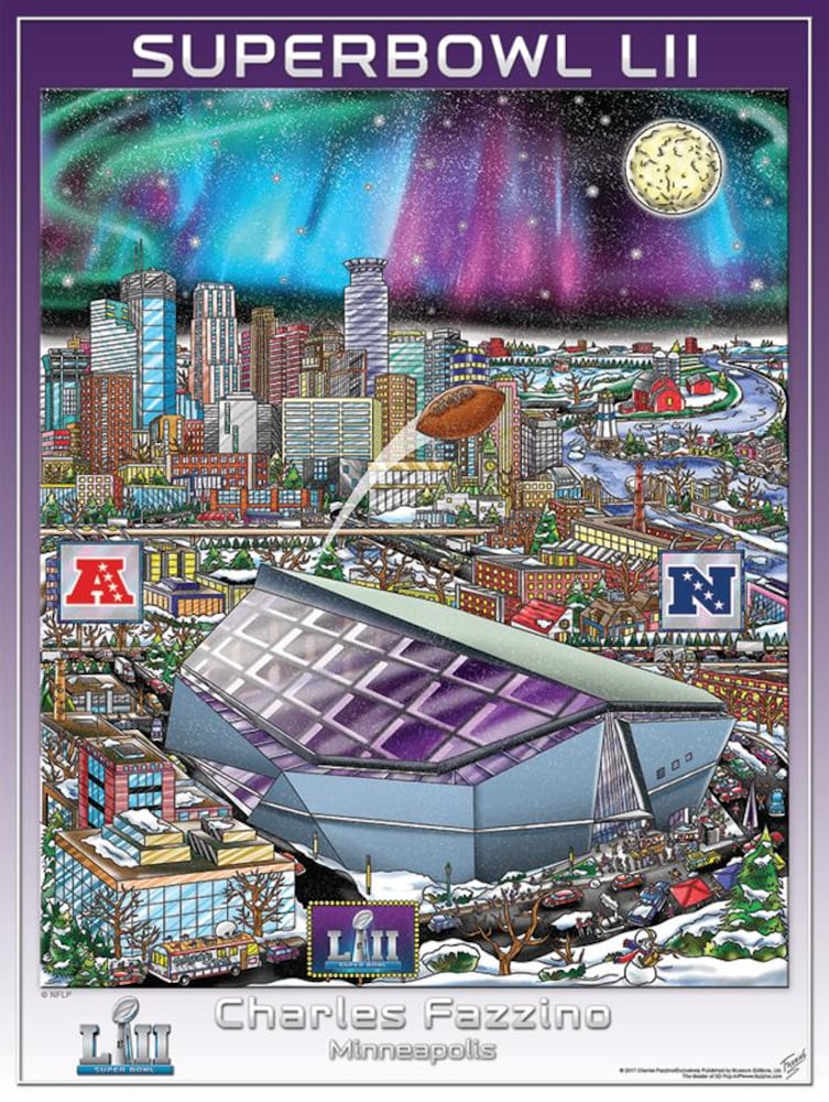 Fazzino 's Super Bowl posters