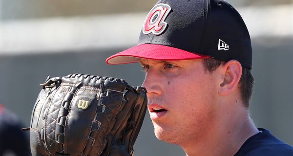 Lucas Sims figures to spend the season going back and forth between Triple-A and the majors with the Braves. (Curtis Compton/ccompton@ajc.com) 