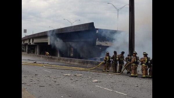 Scenes from the March 30, 2017 massive fire which caused an I-85 bridge to collapse.